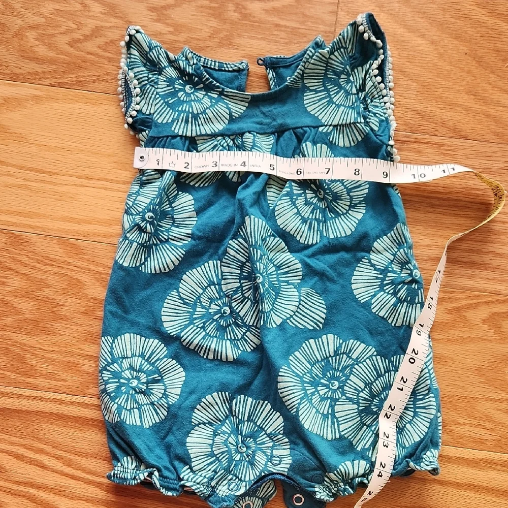 Carter's Teal Baby Romper 9 Months